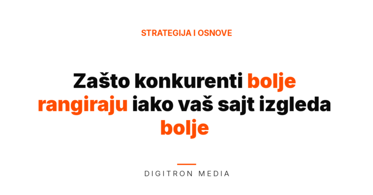 Zašto konkurenti bolje rangiraju - featured slika bloga
