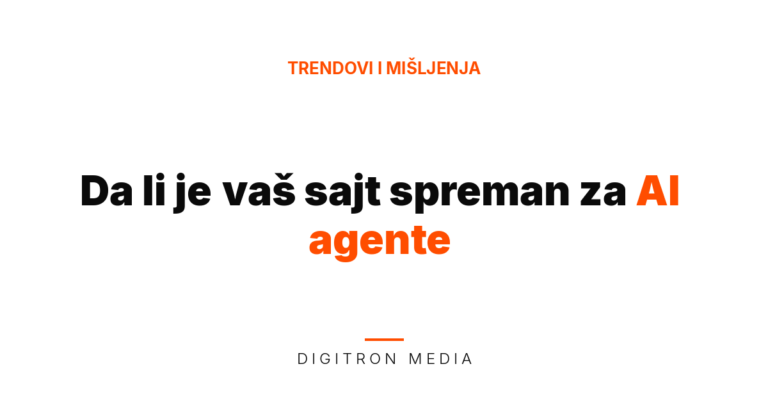 AI agenti na sajtu - featured slika bloga