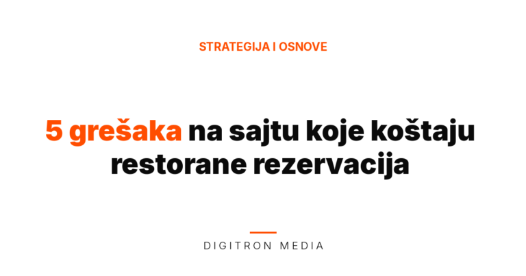 5 grešaka na sajtu restorana - featured slika bloga