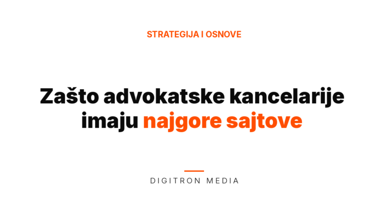 Zašto advokatske kancelarije imaju najgore sajtove - featured slika bloga