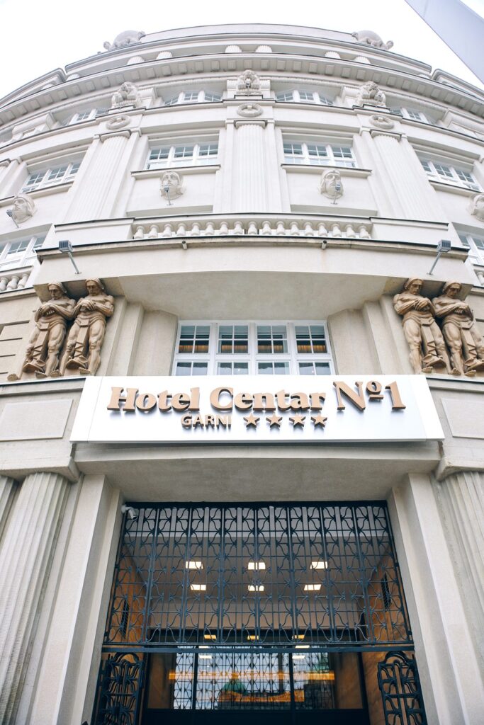 Facade of Hotel Centar No.1 in Belgrade