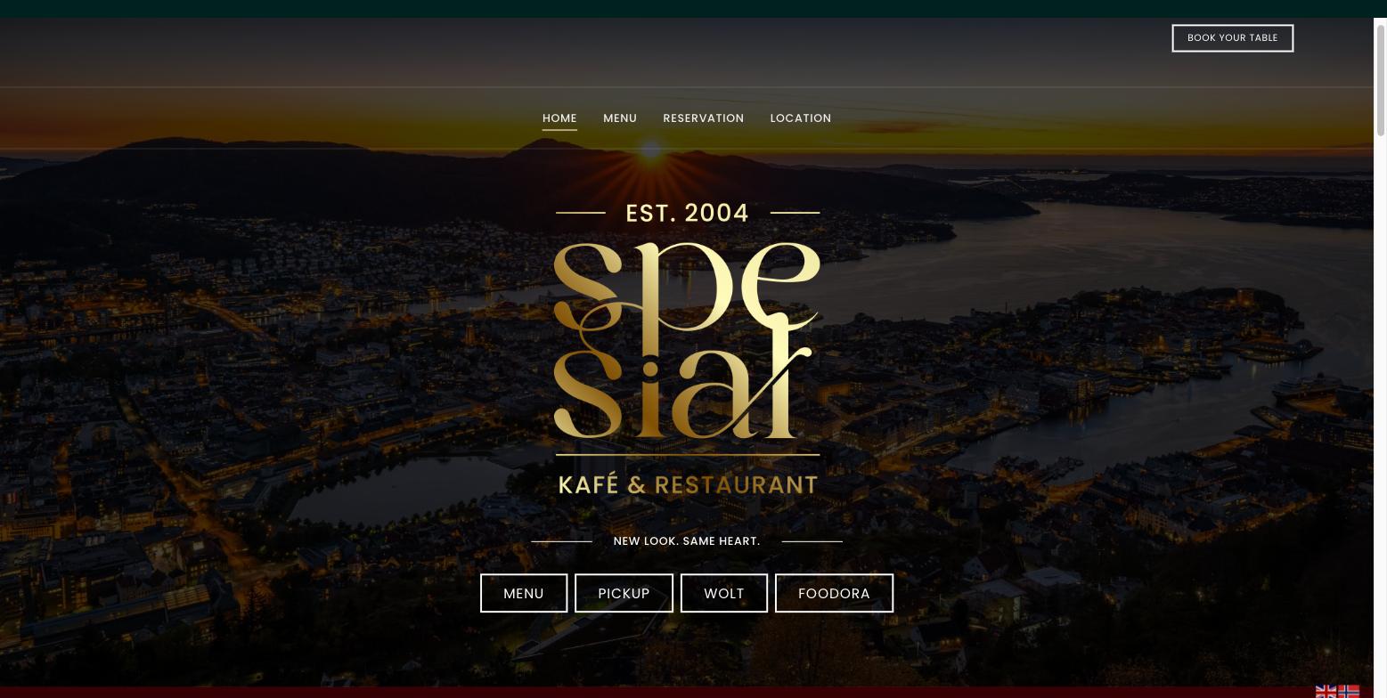 Kafe Spesial, Bergen — sajt