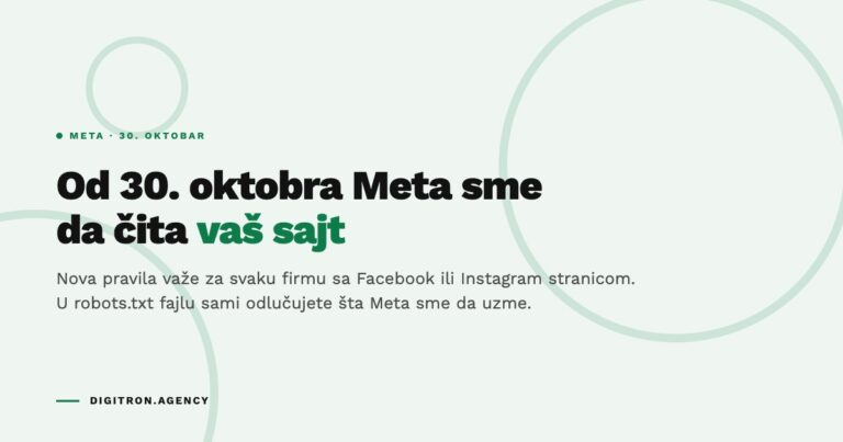 Od 30. oktobra Meta sme da čita vaš sajt: nova pravila i robots.txt